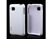 LG LS720 Case [White] Slim Protective Rubberized Matte Finish Snap on Hard Polycarbonate Plastic Case Cover
