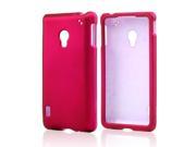 LG Lucid 2 Case [Hot Pink] Slim Protective Rubberized Matte Finish Snap on Hard Polycarbonate Plastic Case Cover