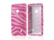 Hot Pink Baby Pink Zebra Bling Hard Case for Nokia Lumia 521
