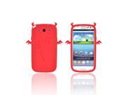 Galaxy S3 Case [Red] Slim Flexible Anti shock Matte Reinforced Silicone Rubber Protective Skin Case Cover for Samsung