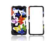 Samsung Galaxy Prevail Case [Rainbow Butterflies] Slim Protective Crystal Glossy Snap on Hard Polycarbonate Plastic