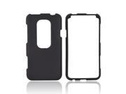 HTC Evo 3D Case [Black] Slim Protective Rubberized Matte Finish Snap on Hard Polycarbonate Plastic Case Cover