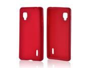 Optimus G Case [Red] Slim Flexible Anti shock Matte Reinforced Silicone Rubber Protective Skin Case Cover for LG