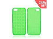 Apple Iphone 5 Crystal Rubbery Feel Silicone Skin Case Cover Argyle Green