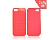 Apple Iphone 5 Crystal Rubbery Feel Silicone Skin Case Cover Argyle Red