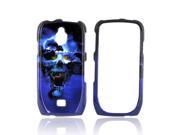 Samsung Exhibit 4G Case [Blue Skull] Slim Protective Crystal Glossy Snap on Hard Polycarbonate Plastic Case Cover