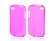 Blackberry Q10 Case [Hot Pink] Slim Flexible Anti shock Crystal Silicone Protective TPU Gel Skin Case Cover