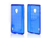 Argyle Blue Crystal Rubbery Feel Silicone Skin Case Cover For LG Lucid 2