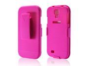 Hot Pink Hard Case Holster Combo w Kickstand Swivel Belt Clip for Samsung Galaxy S4