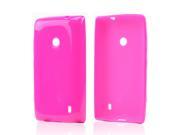Nokia Lumia 521 Case [Hot Pink] Slim Flexible Anti shock Crystal Silicone Protective TPU Gel Skin Case Cover