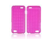 HTC One V Case [Pink] Slim Flexible Anti shock Crystal Silicone Protective TPU Gel Skin Case Cover