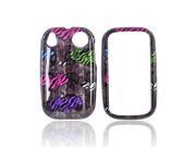 Palm Pre 2 Case [Rainbow Zebra Peace Signs] Slim Protective Crystal Glossy Snap on Hard Polycarbonate Plastic Case