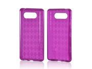 Nokia Lumia 820 Case [Purple] Slim Flexible Anti shock Crystal Silicone Protective TPU Gel Skin Case Cover