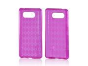 Nokia Lumia 820 Case [Pink] Slim Flexible Anti shock Crystal Silicone Protective TPU Gel Skin Case Cover