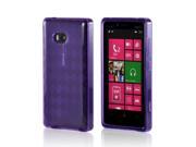 Nokia Lumia 810 Case [Purple] Slim Flexible Anti shock Crystal Silicone Protective TPU Gel Skin Case Cover
