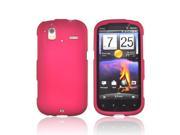 Rose Pink Rubberized Hard Plsatic Case Snap On Cover For HTC Amaze 4G