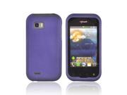 Purple Rubberized Hard Plastic Case Snap On Cover For T mobile Mytouch Q