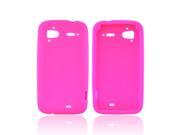 Hot Pink Rubber Feel Silicone Skin Case Cover For HTC Sensation 4G