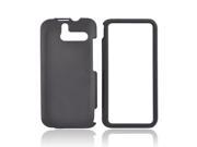 Black Rubberized Hard Plastic Snap On Case Cover For HTC Arrive
