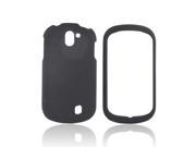 Black Rubberized Hard Plastic Case Snap On Cover For LG Doubleplay