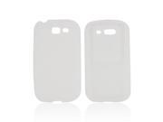 Frost White Rubbery Feel Silicone Skin Case Cover For Samsung Galaxy S Blaze 4g