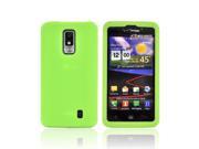 Neon Green Rubbery Feel Silicone Skin Case Cover For LG Spectrum