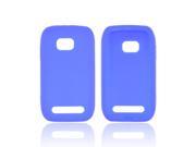 Blue Rubbery Feel Silicone Skin Case Cover For Nokia Lumia 710