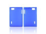 Optimus Vu Case [Blue] Slim Flexible Anti shock Matte Reinforced Silicone Rubber Protective Skin Case Cover for LG