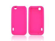 Hot Pink Rubbery Feel Silicone Skin Case Cover For T mobile Mytouch