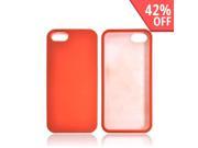 Apple iPhone 5 5S Case [Orange] Slim Protective Rubberized Matte Finish Snap on Hard Polycarbonate Plastic Case