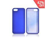 Apple iPhone 5 5S Case [Blue] Slim Protective Rubberized Matte Finish Snap on Hard Polycarbonate Plastic Case Cover