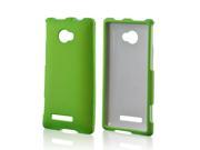HTC 8X Case [Neon Green] Slim Protective Rubberized Matte Finish Snap on Hard Polycarbonate Plastic Case Cover