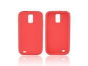 Red Rubbery Feel Silicone Skin Case Cover For T Mobile Samsung Galaxy S2