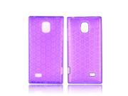 LG Optimus VS930 Case [Purple] Slim Flexible Anti shock Crystal Silicone Protective TPU Gel Skin Case Cover