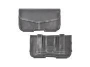 Universal Leather Horizontal Holster Pouch w Velcro Closure Inner Pocket Belt Clip Black PUT