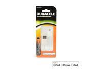 Duracell White Apple Iphone 5 5c 5s Charge Sync Data Cable MFI Certified Du1339