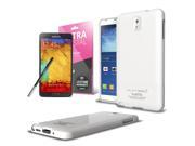 Samsung Galaxy Note 3 Case [White] Slim Flexible Anti shock Crystal Silicone Protective TPU Gel Skin Case Cover