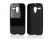 Motorola Moto G Case [Black] Slim Flexible Anti shock Crystal Silicone Protective TPU Gel Skin Case Cover