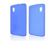 Nexus 5 Case [Blue] Slim Flexible Anti shock Matte Reinforced Silicone Rubber Protective Skin Case Cover for LG Nexus