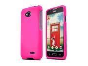 LG L70 Case [Hot Pink] Slim Protective Rubberized Matte Finish Snap on Hard Polycarbonate Plastic Case Cover