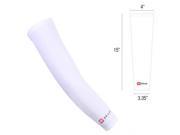 N Rit Tube 9 Coolet 2 Cooling Compression Sports Arm Sleeve [White Small] w 99% UV Protection for Outdoor Activities