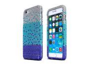 Apple iPhone 6 Plus Case Turquoise Blue Waterfall Shiny Sparkling Bling Gems Protective Hard Case Cover