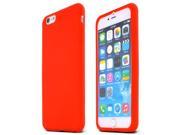 iPhone 6 Plus Case [Red] Slim Flexible Anti shock Matte Reinforced Silicone Rubber Protective Skin Case Cover for