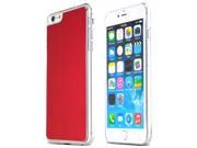 Red Polycarbonate Plastic Back with Aluminum Metal Border Case Made for Apple iPhone 6 Plus 5.5 inch