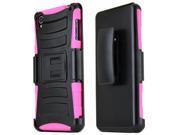 Hybrid Case Plastic on Silicone for Sony Xperia Z3 Black Pink