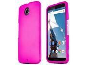Motorola Nexus 6 Case [Hot Pink] Slim Protective Rubberized Matte Finish Snap on Hard Polycarbonate Plastic Case