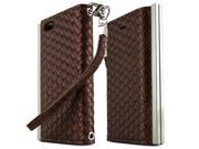 Nodea Quilted Brown Ella Mash Series Case for Apple iPhone 5S
