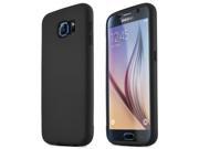 Samsung Galaxy S6 Case [Black] Slim Flexible Anti shock Crystal Silicone Protective TPU Gel Skin Case Cover