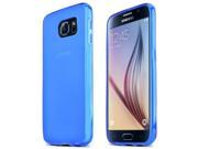 Samsung Galaxy S6 Case [Blue] Slim Flexible Anti shock Crystal Silicone Protective TPU Gel Skin Case Cover