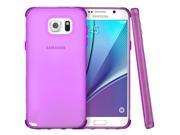 Samsung Galaxy Note 5 Case [Hot Pink] Slim Flexible Anti shock Crystal Silicone Protective TPU Gel Skin Case Cover